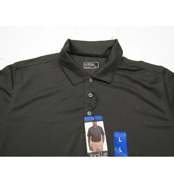 Bolle NEW Men's Performance Polo Shirt Black Short Sleeve Size Large Golfing. - Picture 5 of 7